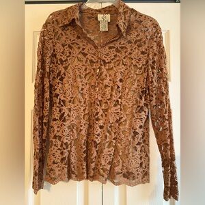 Ice lace blouse and camisole